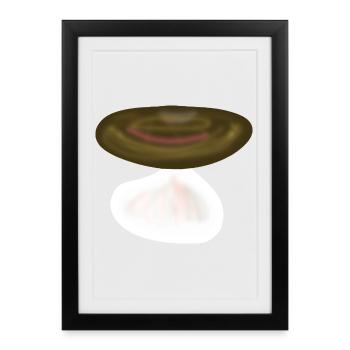 Mushroom Mushrooms Nature - Framed poster (27 × 37 cm) - black - Front