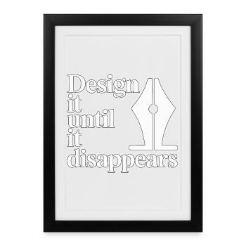 Logo Designer Design It Until It Brand Designer - Framed poster (27 × 37 cm) - black - Front