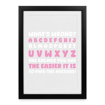 What's Wrong Funny teacher classroom - Framed poster (27 × 37 cm) - black - Front