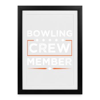 Équipe de bowling - Affiche encadrée (27 × 37 cm) - noir - Devant