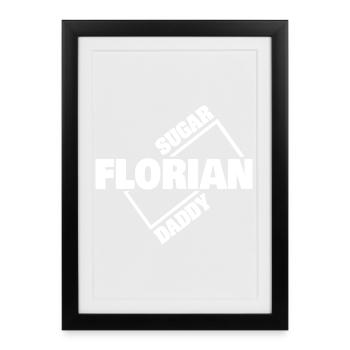 Gift for Florian - Framed poster (27 × 37 cm) - black - Front