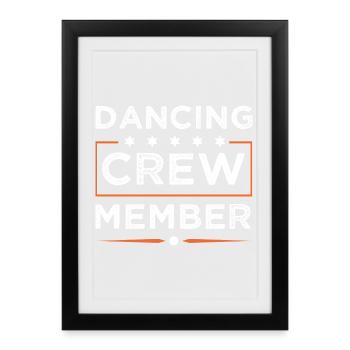 Équipe de danse - Affiche encadrée (27 × 37 cm) - noir - Devant