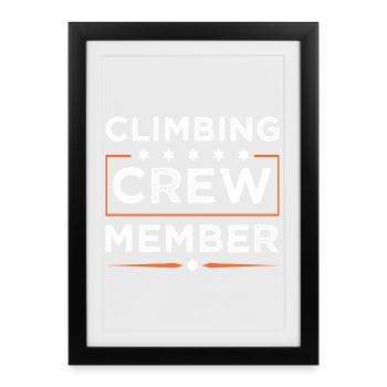 Équipe d’escalade - Affiche encadrée (27 × 37 cm) - noir - Devant