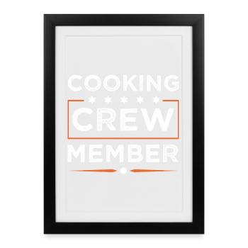 Équipe de cuisine - Affiche encadrée (27 × 37 cm) - noir - Devant
