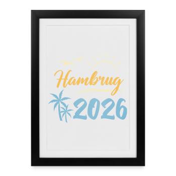 Hamburg 2026 - Framed poster (27 × 37 cm) - black - Front