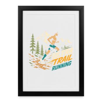 Ultra Trail Running - Affiche encadrée (27 × 37 cm) - noir - Devant