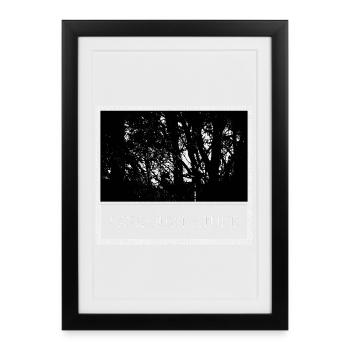 Save Our Nature Forest Silhouette - Gerahmtes Poster (27 × 37 cm) - Schwarz - Vorne