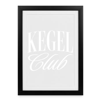 Bowling Club - Affiche encadrée (27 × 37 cm) - noir - Devant