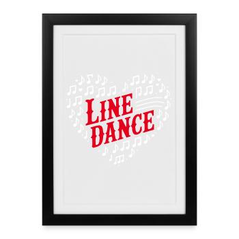 Conception de cœurs de danse en ligne - Affiche encadrée (27 × 37 cm) - noir - Devant
