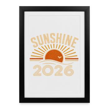 Été 2026 - Affiche encadrée (27 × 37 cm) - noir - Devant