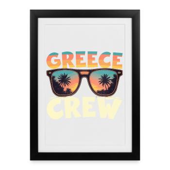 Équipage Grèce - Affiche encadrée (27 × 37 cm) - noir - Devant