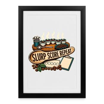 SLURP SCORE REPEAT - Framed poster (27 × 37 cm) - black - Front