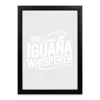 Le Murmureur d’Iguanes - Affiche encadrée (27 × 37 cm) - noir - Devant