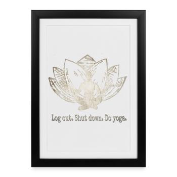 Yoga - Affiche encadrée (27 × 37 cm) - noir - Devant