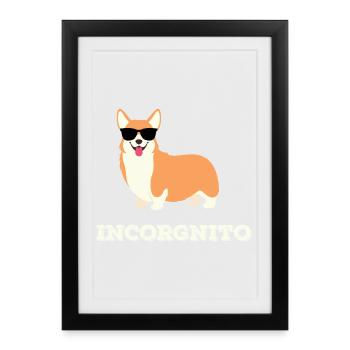Incorgnito - Affiche encadrée (27 × 37 cm) - noir - Devant