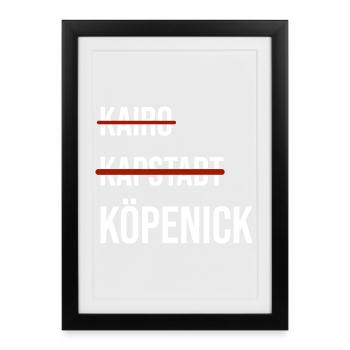 Grafik mit Köpenick - Gerahmtes Poster (27 × 37 cm) - Schwarz - Vorne