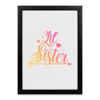 Petite soeur - Affiche encadrée (27 × 37 cm) - noir - Devant
