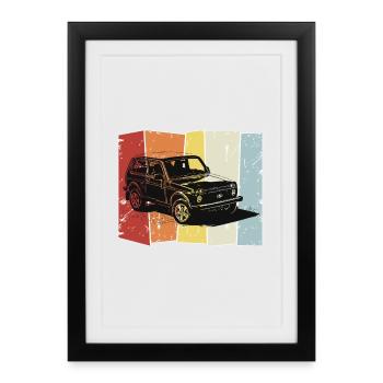 Lada Niwa - Affiche encadrée (27 × 37 cm) - noir - Devant