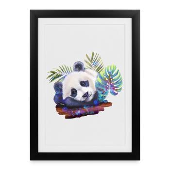 Panda - Framed poster (27 × 37 cm) - black - Front