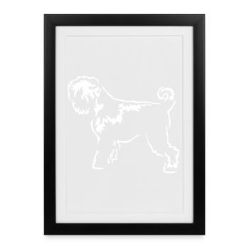 Terrier russe « Black Edition » - Affiche encadrée (27 × 37 cm) - noir - Devant