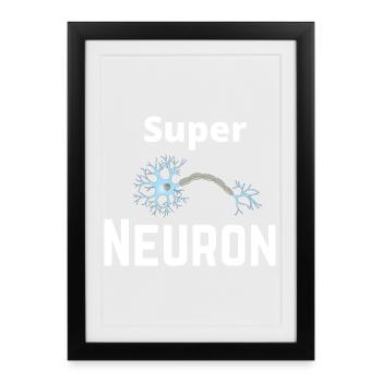 Super Neuron Network - Framed poster (27 × 37 cm) - black - Front