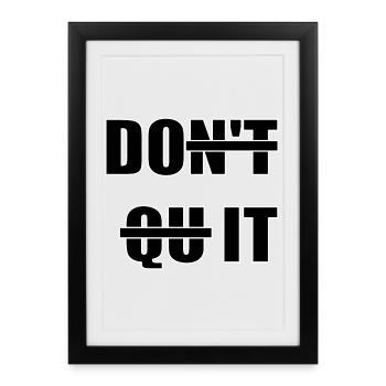 DO IT - Framed poster (27 × 37 cm) - black - Front