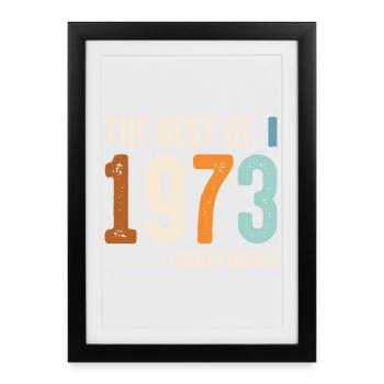 Best Of 1973 Limited Edition - Gerahmtes Poster (27 × 37 cm) - Schwarz - Vorne