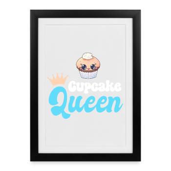 Cupcake Baking Baker - Affiche encadrée (27 × 37 cm) - noir - Devant