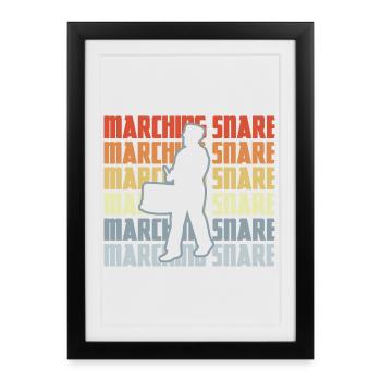 Vintage marching drum - Framed poster (27 × 37 cm) - black - Front