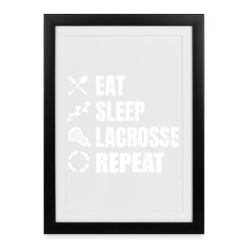 Routine du joueur de crosse - Affiche encadrée (27 × 37 cm) - noir - Devant