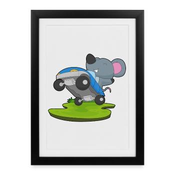 Souris automatique - Affiche encadrée (27 × 37 cm) - noir - Devant