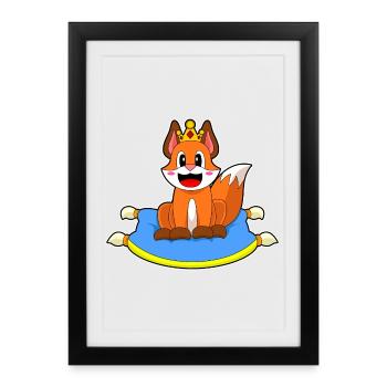 Couronne de renard - Affiche encadrée (27 × 37 cm) - noir - Devant
