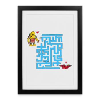 The Lovers' Labyrinth - Framed poster (27 × 37 cm) - black - Front