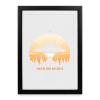 Ancient Alien Influence – UFO Orion Pyramid - Framed poster (27 × 37 cm) - black - Front