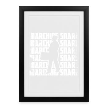 Funny Snarl Drummer - Framed poster (27 × 37 cm) - black - Front