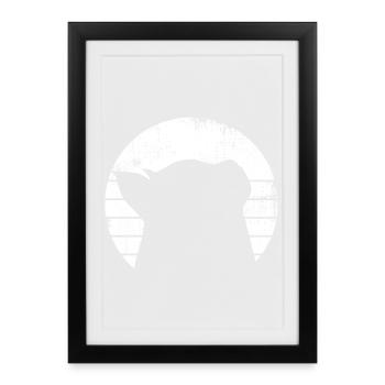 Cat Drawing - Framed poster (27 × 37 cm) - black - Front
