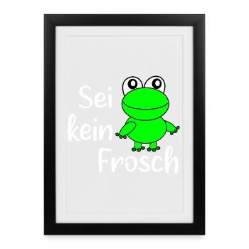 Carnaval, Carnaval, Costume, Grenouille - Affiche encadrée (27 × 37 cm) - noir - Devant