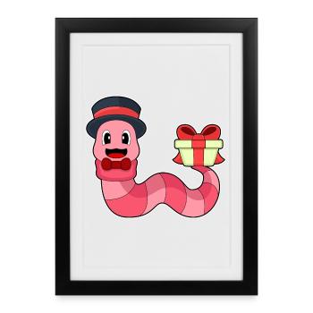 Forfait Worm Groom Mariage - Affiche encadrée (27 × 37 cm) - noir - Devant