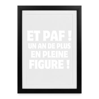 birthday, birthday humor, figure - Framed poster (27 × 37 cm) - black - Front