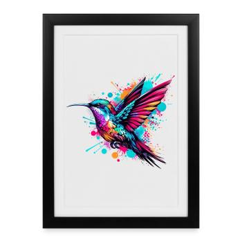 Hummingbird - Framed poster (27 × 37 cm) - black - Front