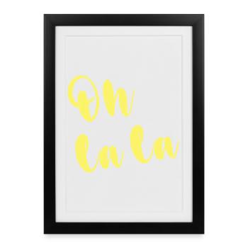 OH LA LA - Affiche encadrée (27 × 37 cm) - noir - Devant