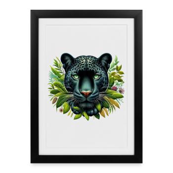 Panthère - Affiche encadrée (27 × 37 cm) - noir - Devant