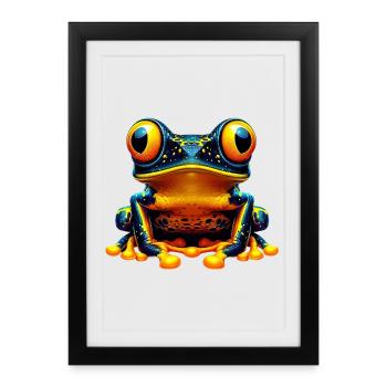 Grenouille - Affiche encadrée (27 × 37 cm) - noir - Devant