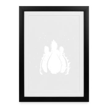 Bowling - Framed poster (27 × 37 cm) - black - Front