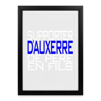 Unterstützung von Auxerre Vater und Sohn - Gerahmtes Poster (27 × 37 cm) - Schwarz - Vorne