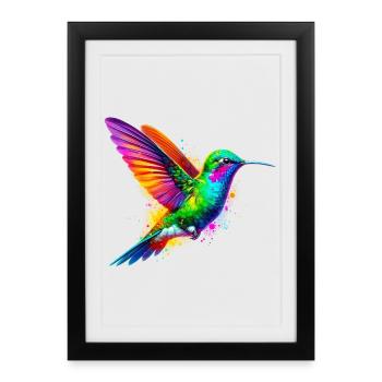 Hummingbird - Framed poster (27 × 37 cm) - black - Front