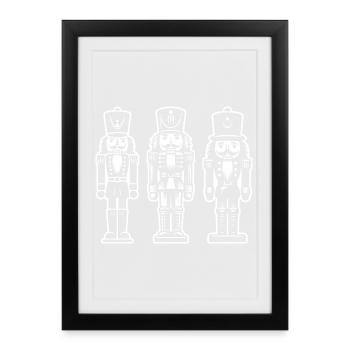 Trio Casse-Noisette Imprimer - Affiche encadrée (27 × 37 cm) - noir - Devant