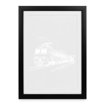Railway Drawing - Framed poster (27 × 37 cm) - black - Front