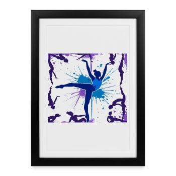 Gymnastique Gymnastique Acrobatie Gymnastique artistique - Affiche encadrée (27 × 37 cm) - noir - Devant