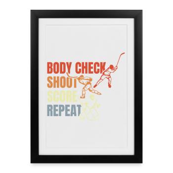 Hockey Saying - Framed poster (27 × 37 cm) - black - Front